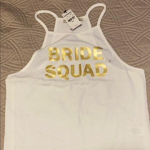 Bride Squad Cropped Tank